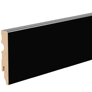 Skirting board black varnish LMDF-04MC