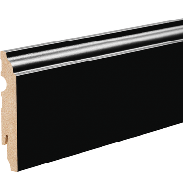Listwa przypodłogowa czarna lakier LMDF-06MC