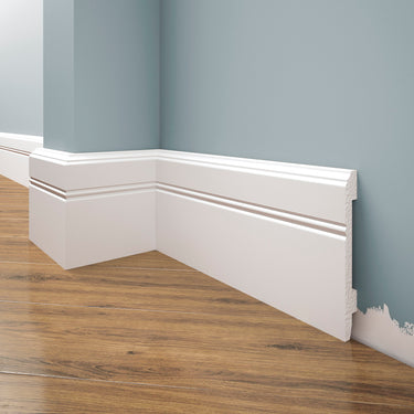 Creativa LPC-18M white painted skirting board 