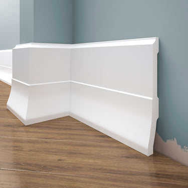 Creativa LPC-35M white painted skirting board 