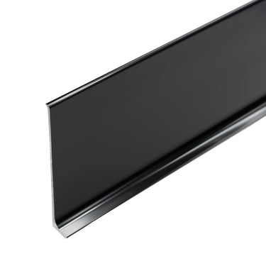 Black aluminum skirting board LP80-RAL9005 