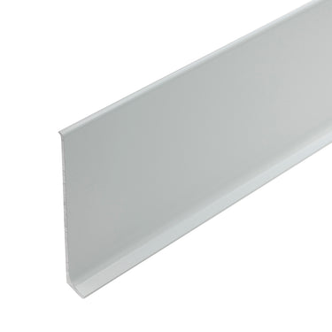 Light grey aluminium skirting board LP80-RAL7035 